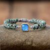 Moon Magic Opal Charm Jade Braided Beads Bracelet