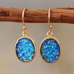 Shining Stars Opal Dangle Earrings